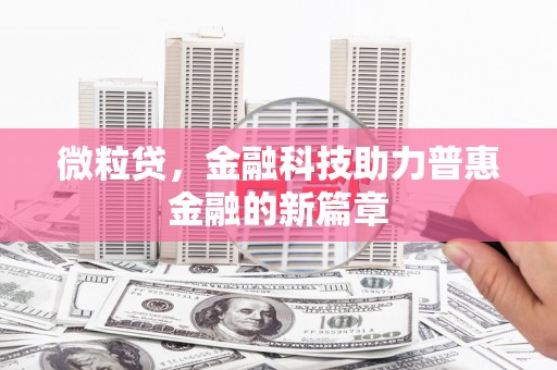 嵊州微粒贷，金融科技助力普惠金融的新篇章