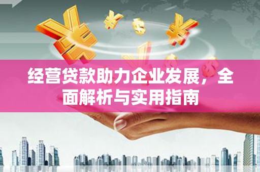 嵊州经营贷款助力企业发展，全面解析与实用指南