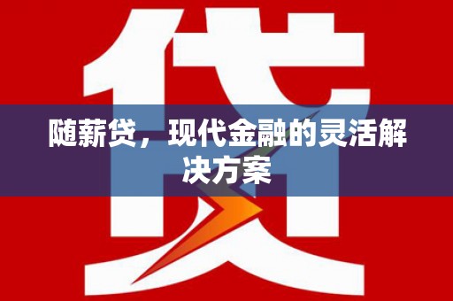 嵊州随薪贷，现代金融的灵活解决方案