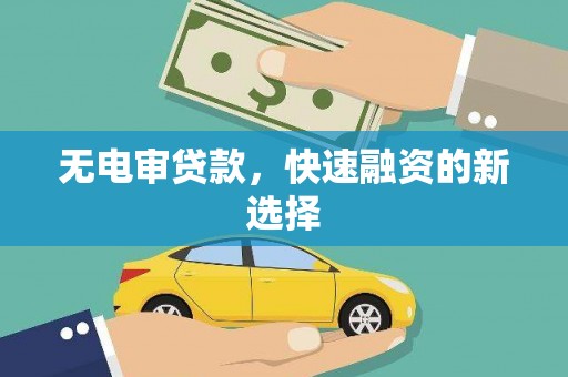 嵊州无电审贷款，快速融资的新选择