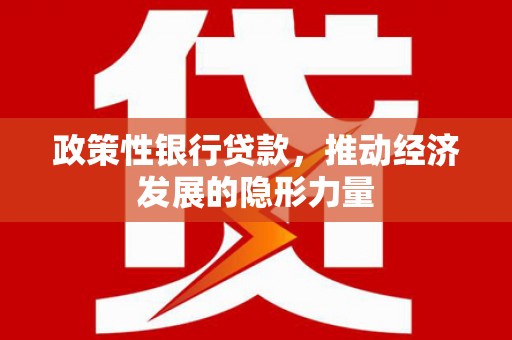 嵊州政策性银行贷款，推动经济发展的隐形力量