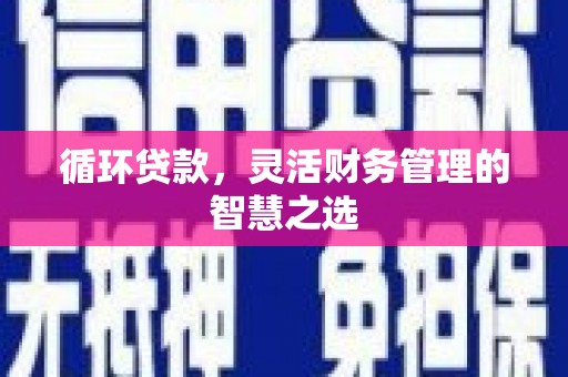 嵊州循环贷款，灵活财务管理的智慧之选