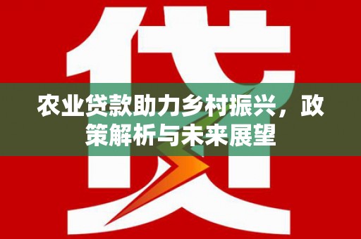 嵊州农业贷款助力乡村振兴，政策解析与未来展望