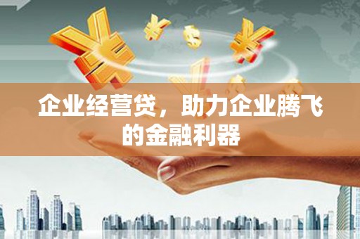 嵊州企业经营贷，助力企业腾飞的金融利器