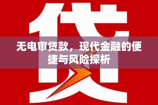 嵊州无电审贷款，现代金融的便捷与风险探析