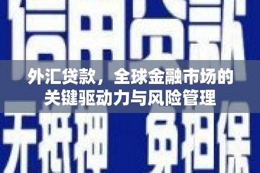 嵊州外汇贷款，全球金融市场的关键驱动力与风险管理