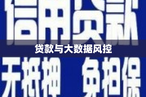嵊州贷款与大数据风控
