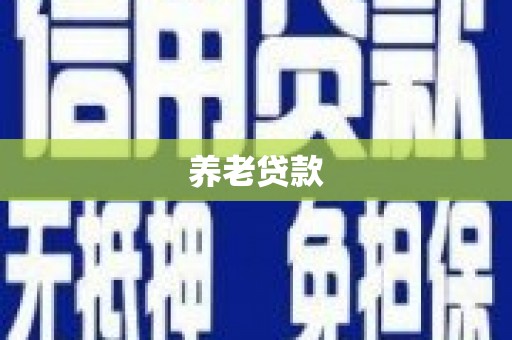 嵊州养老贷款