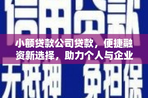 嵊州小额贷款公司贷款，便捷融资新选择，助力个人与企业成长