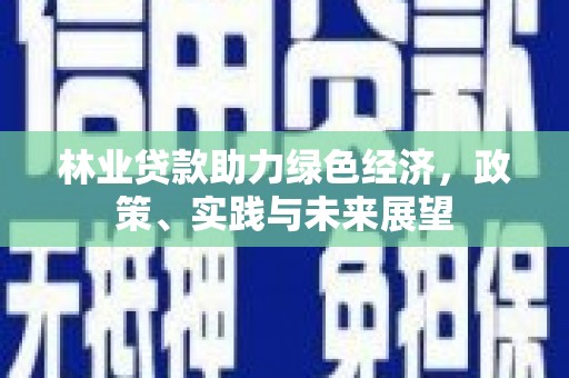 嵊州林业贷款助力绿色经济，政策、实践与未来展望