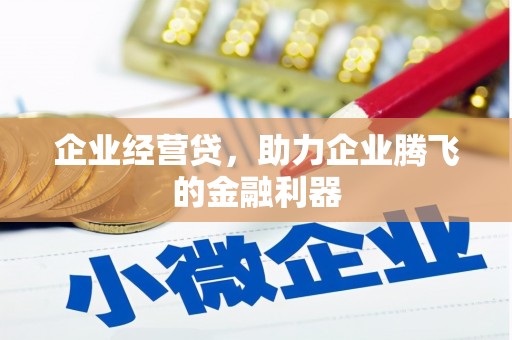 嵊州企业经营贷，助力企业腾飞的金融利器