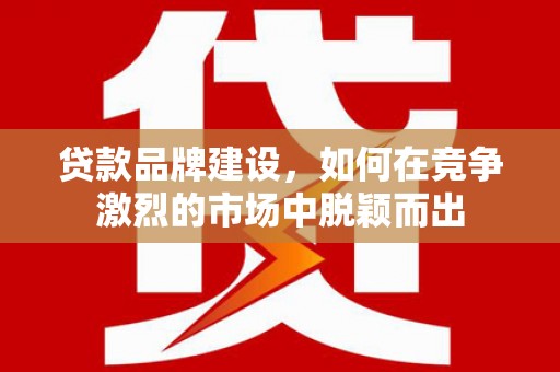 嵊州贷款品牌建设，如何在竞争激烈的市场中脱颖而出