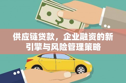 嵊州供应链贷款，企业融资的新引擎与风险管理策略