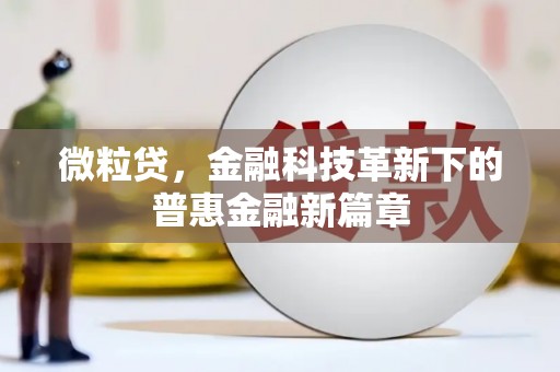 嵊州微粒贷，金融科技革新下的普惠金融新篇章