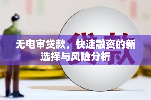 嵊州无电审贷款，快速融资的新选择与风险分析