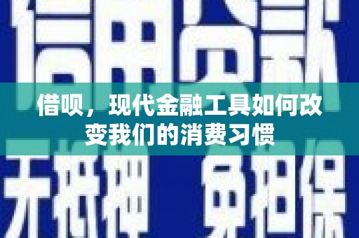 嵊州借呗，现代金融工具如何改变我们的消费习惯
