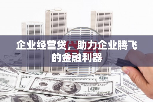 嵊州企业经营贷，助力企业腾飞的金融利器