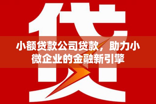 嵊州小额贷款公司贷款，助力小微企业的金融新引擎