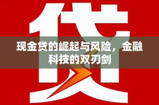 嵊州现金贷的崛起与风险，金融科技的双刃剑