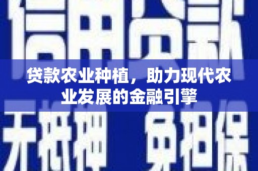 嵊州贷款农业种植，助力现代农业发展的金融引擎