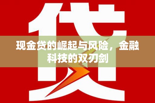 嵊州现金贷的崛起与风险，金融科技的双刃剑