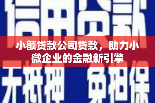嵊州小额贷款公司贷款，助力小微企业的金融新引擎