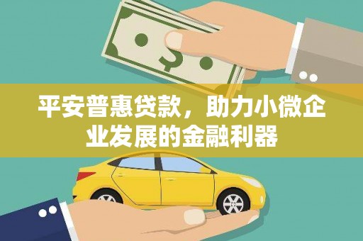 嵊州平安普惠贷款，助力小微企业发展的金融利器