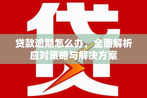 嵊州贷款逾期怎么办，全面解析应对策略与解决方案