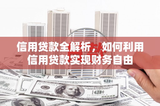 嵊州信用贷款全解析，如何利用信用贷款实现财务自由